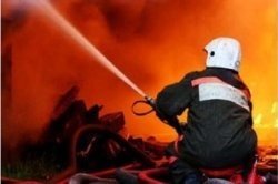 Спасатели МЧС России ликвидировали пожар в частной хозяйственной постройке, гараже и легковом автомобиле в Ижморском МО